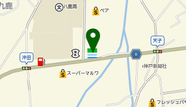 CHARGESPOT(チャージスポット)ファミリーマート 八鹿店の地図画像