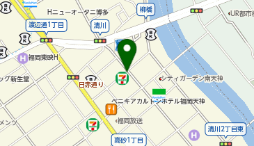 ChargeSPOT セブン-イレブン 福岡清川1丁目店の地図画像