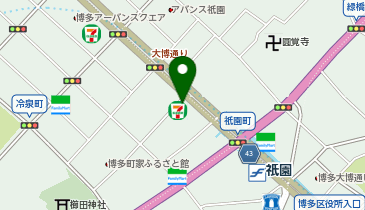 ChargeSPOT セブン-イレブン 博多冷泉町店の地図画像