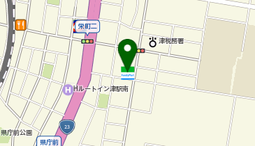 CHARGESPOT(チャージスポット)ファミリーマート 津栄町二丁目店の地図画像
