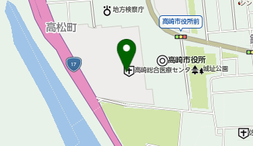 CHARGESPOT(チャージスポット)ローソン 高崎総合医療センター店の地図画像