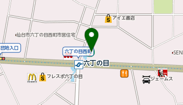 ChargeSPOT セブン-イレブン 仙台六丁の目駅前店の地図画像