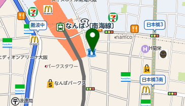 ChargeSPOT ローソン 難波中二丁目店の地図画像