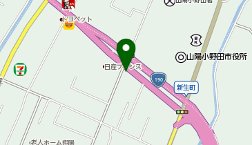 CHARGESPOT(チャージスポット)ファミリーマート 山陽小野田新生一丁目店の地図画像