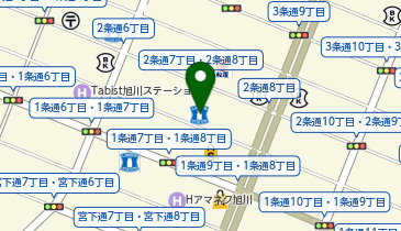 CHARGESPOT(チャージスポット)濱焼北海道魚萬 旭川2条通店の地図画像