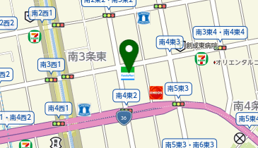 ChargeSPOT ファミリーマート 札幌南4条東2丁目店の地図画像