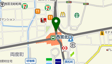 CHARGESPOT(チャージスポット)ローソン HA 阪急西宮北口店の地図画像