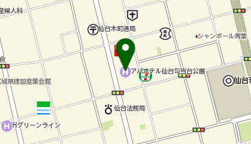 CHARGESPOT(チャージスポット)アパホテル(仙台勾当台公園)の地図画像
