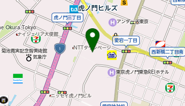 ChargeSPOT セブン-イレブン 虎ノ門ヒルズレジデンシャルタワー店の地図画像
