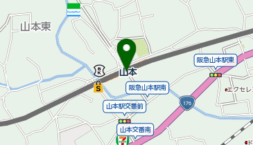 ChargeSPOT ローソン HA 阪急山本店の地図画像