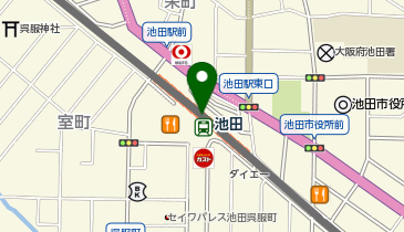 ChargeSPOT ローソン HA 阪急池田店の地図画像