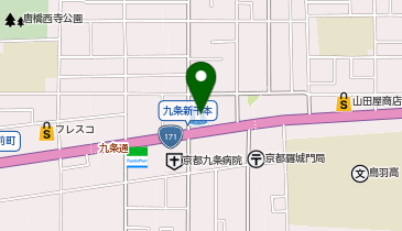 ChargeSPOT ローソン 九条新千本店の地図画像