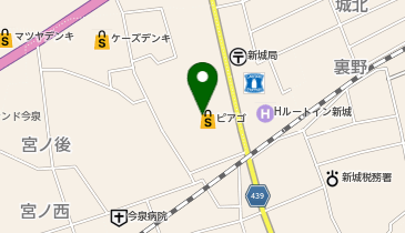 CHARGESPOT(チャージスポット)ドコモショップ ピアゴ新城店の地図画像