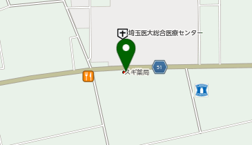 CHARGESPOT(チャージスポット)スギ薬局 川越鴨田店の地図画像