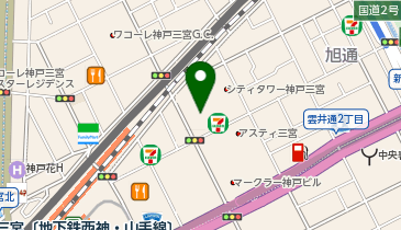 CHARGESPOT(チャージスポット)スギ薬局 三宮旭通店の地図画像