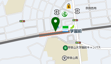 CHARGESPOT(チャージスポット)近鉄 学園前駅 改札内2階ホームカフェスペース内の地図画像