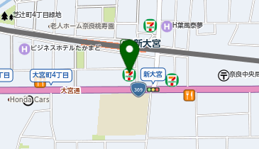ChargeSPOT セブン-イレブン 奈良大宮町6丁目店の地図画像