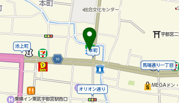 ChargeSPOT ファミリーマート 宇都宮本町大通り店の地図画像