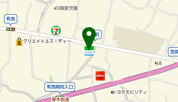 ChargeSPOT ファミリーマート 有馬二丁目店の地図画像