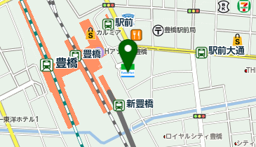 ChargeSPOT ファミリーマート 豊橋駅東口店の地図画像