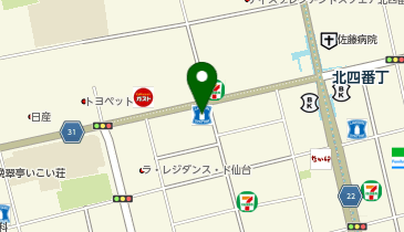 ChargeSPOT ローソン 仙台北鍛冶町店の地図画像