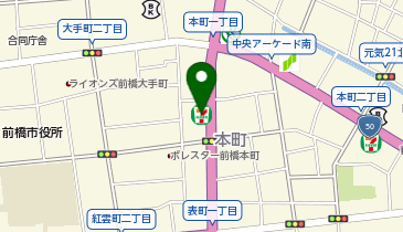 ChargeSPOT セブン-イレブン 前橋本町1丁目店の地図画像