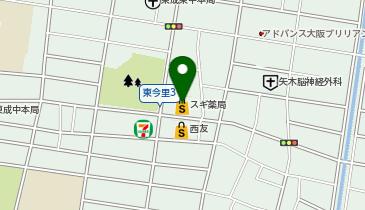 スギ薬局 東今里店の地図画像