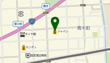 ジャパン 西宮青木店の地図画像