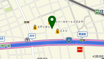 [EV]プラゴ ニトリ 神戸御影店 平面駐車場の地図画像