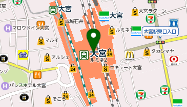 TOYOTA SHARE 大宮ルミネ屋上駐車場の地図画像