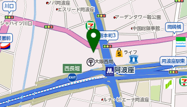 ECCジュニア 阿波座江之子島教室の地図画像