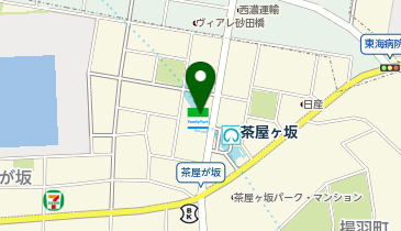 名鉄協商 カリテコバイク ファミリーマート茶屋が坂駅前店の地図画像