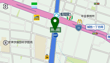 名鉄協商 カリテコバイク 浅間町南自転車駐車場の地図画像
