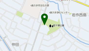 名鉄協商 カリテコバイク 桧ケ根公園 西側入口(長久手市中央図書館 入口)前の地図画像