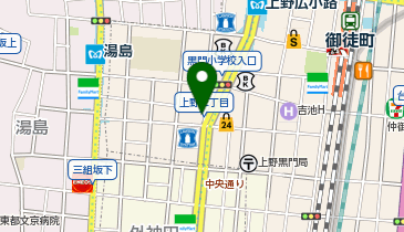 パーキングメーター (東京都台東区上野周辺)の地図画像