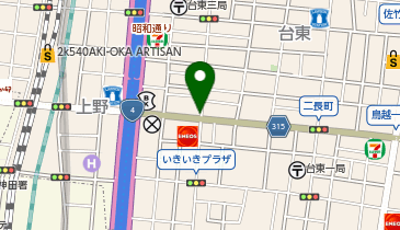 パーキングメーター (東京都台東区台東周辺)の地図画像