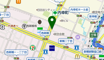 パーキングメーター (東京都港区新橋周辺)の地図画像