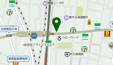 パーキングメーター (東京都新宿区百人町周辺)の地図画像