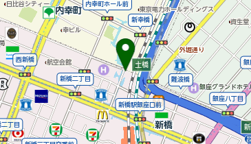 パーキングメーター (東京都港区新橋周辺)の地図画像