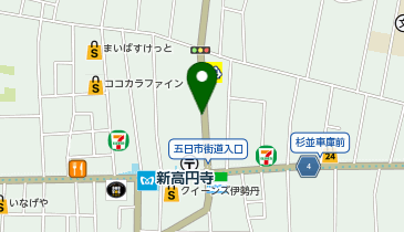 パーキングメーター (東京都杉並区高円寺南周辺)の地図画像