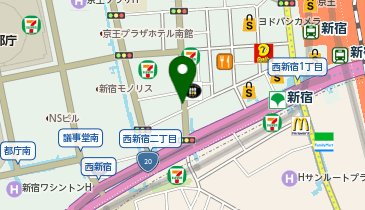 パーキングメーター (東京都新宿区西新宿周辺)の地図画像