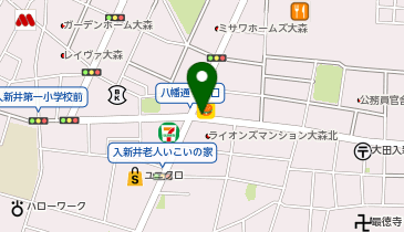 パーキングメーター (東京都大田区大森北周辺)の地図画像
