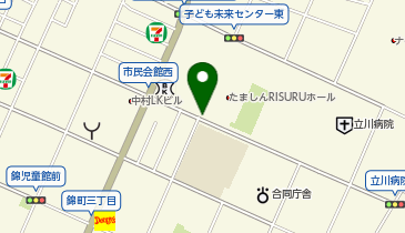 パーキングメーター (東京都立川市錦町周辺)の地図画像