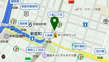 パーキングメーター (東京都中央区入船周辺)の地図画像