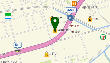 洋服の青山 土佐道路店の地図画像