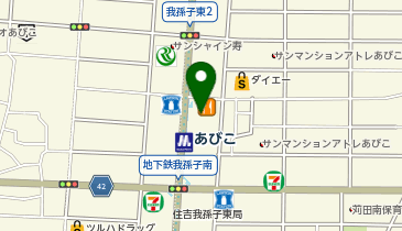 洋服の青山 あびこ駅前店の地図画像