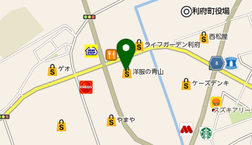 洋服の青山 利府店の地図画像