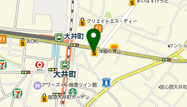 洋服の青山 大井町東口店の地図画像