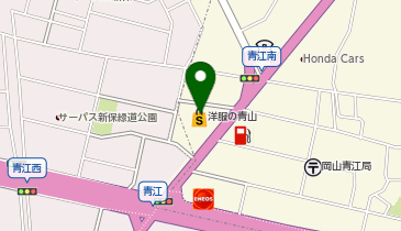 洋服の青山 岡山青江店の地図画像