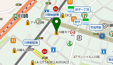 洋服の青山 川崎モアーズ店の地図画像
